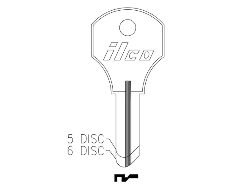 Key Blank R1000V (6 Disc)