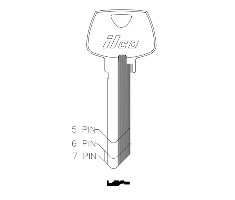 Key Blank O1007LB (6 Pin)