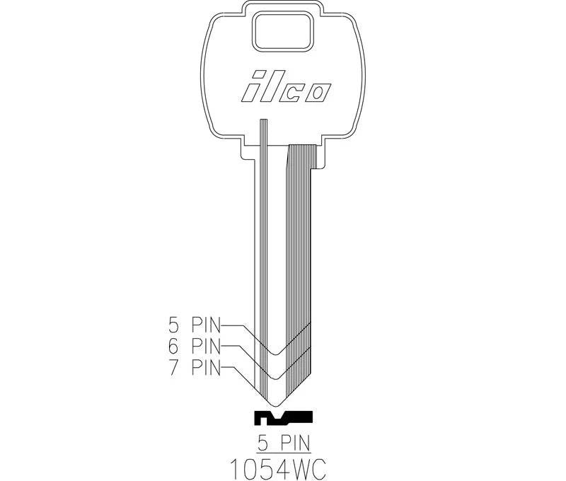 Key Blank 1054WC FA1 (5 Pin)
