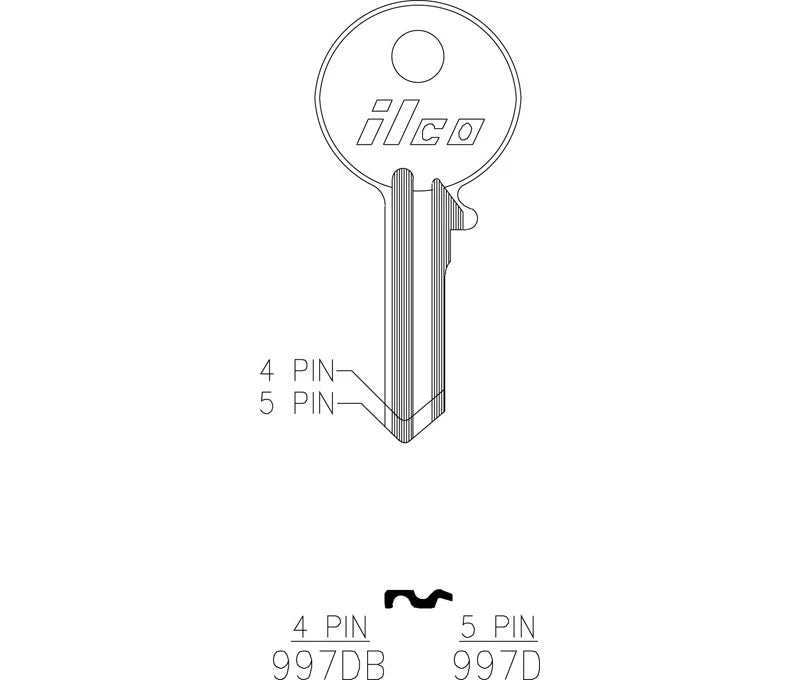 Key Blank 997DB (4 Pin)