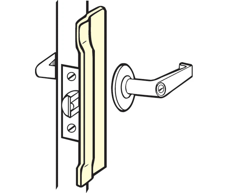 DON-JO 6" NARROW LATCH PROTECTOR SILVER
