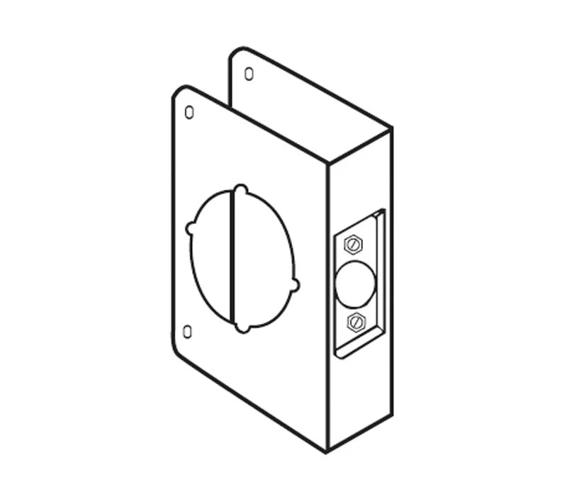 DON-JO WRAP 2-3/4" BACKSET FOR 1-3/4" THICK DOOR 4-1/4" X 4-1/2" 2-1/8
