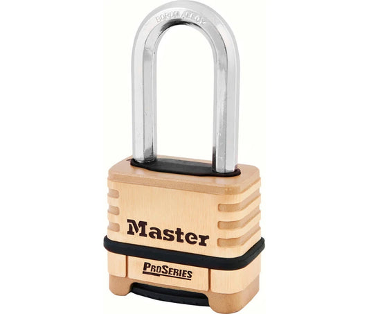 MASTER LOCK COMBINATION PADLOCK RESETTABLE BRASS COVERED