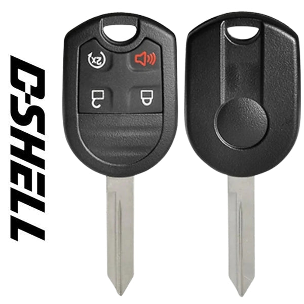 2011-2020 Ford / 4-Button Remote Head Key / D-SHELL / H72 (Aftermarket