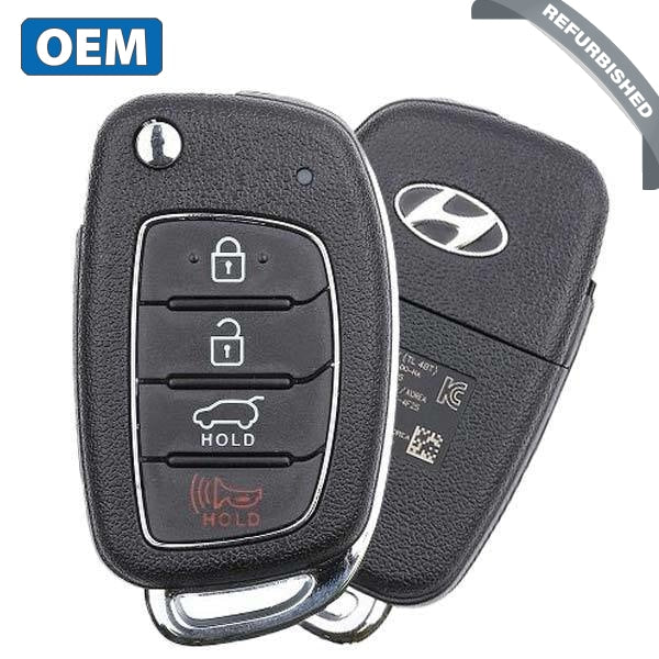 2015-2019 Hyundai Tucson / 4-Button Remote Flip Key / PN: 95430-D3010 / TQ8-RKE-4F25 (OEM Refurb) RFK-HY-4F25