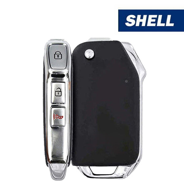 2021-2024 Kia Soul 3 / 3-Button Remote Flip Key SHELL (Aftermarket)
