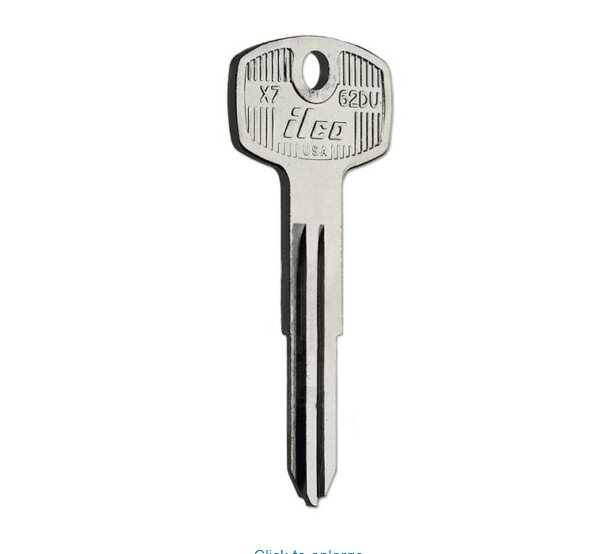 Key Blank X7 62DU