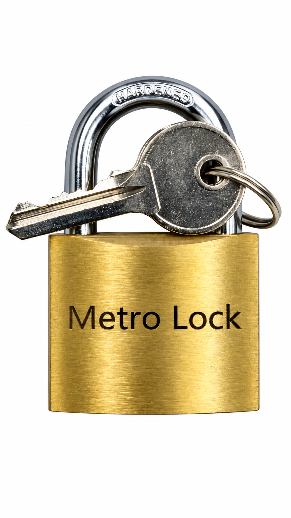 Metro Lock & Key 40mm Short shackle brass padlock (Keyed Alike ML14)
