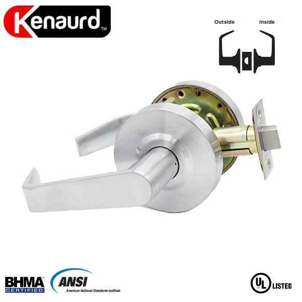 Kenaurd Grade 2 Satin Chrome Commercial Passage Lever Lockset