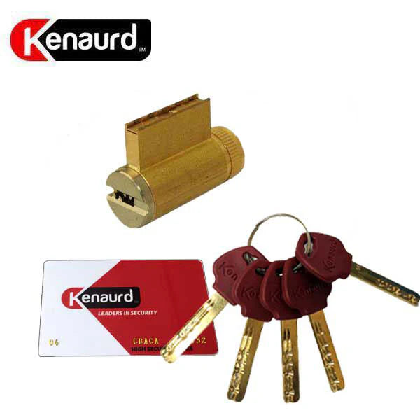 Kenaurd High Security KIK Cylinder Polished Brass
