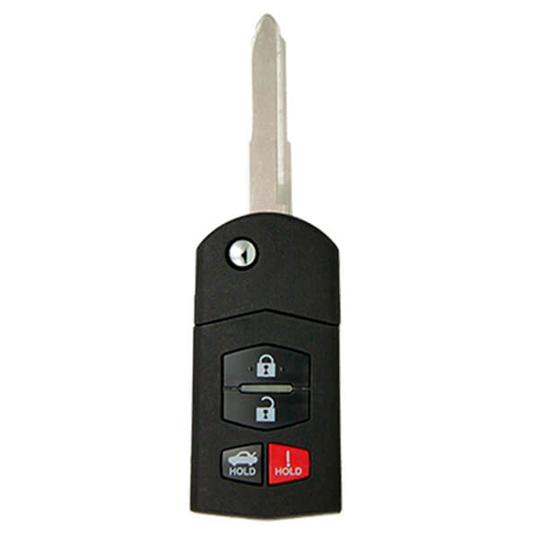 2006-2015 Mazda / 4-Button Flip Key / PN: G2YA-76-2GXB / BGBX1T478SKE125-01 (Aftermarket)