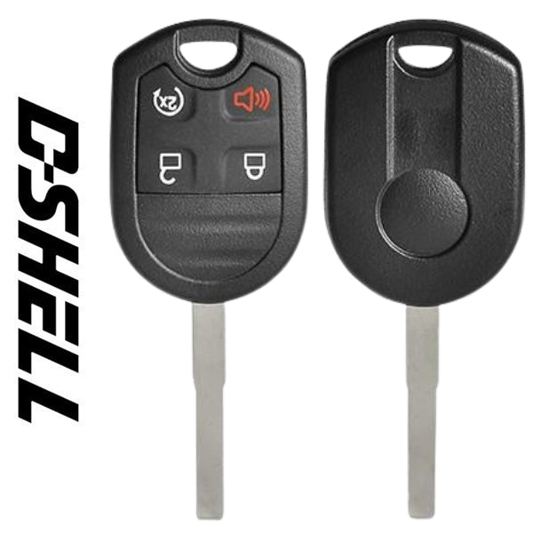 Ford / 4-Button Remote Head Key / D-SHELL / HU101 (Aftermarket) RHS-D-063