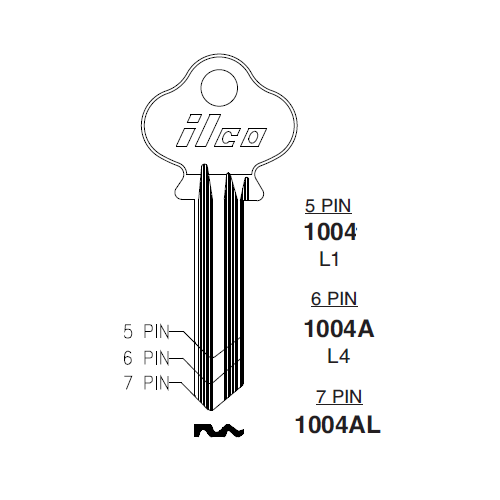 Key Blank 1004A L4