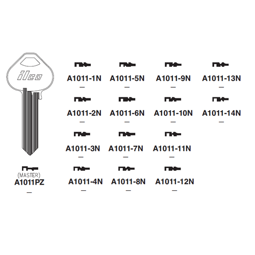 Key Blank A1011-12N