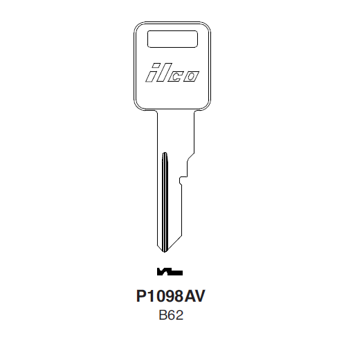 Vehicle Key Blank P1098AV B62
