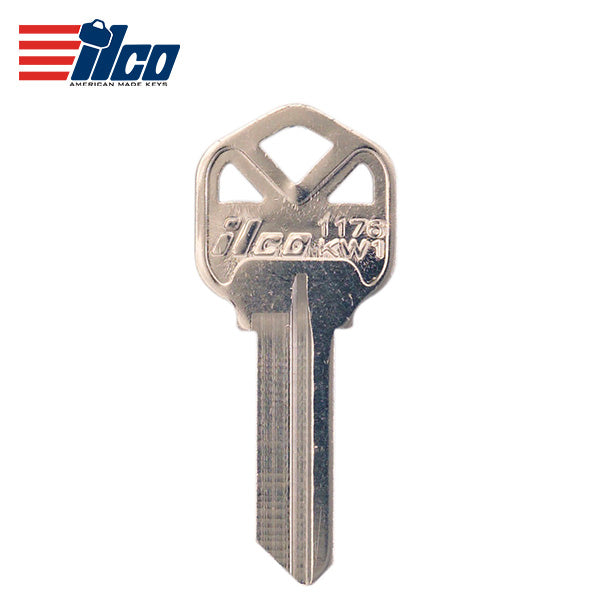 Key Blank KW1 1176 Nickle Plated