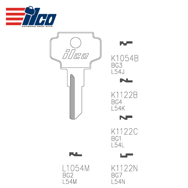 Key Blank L1054M