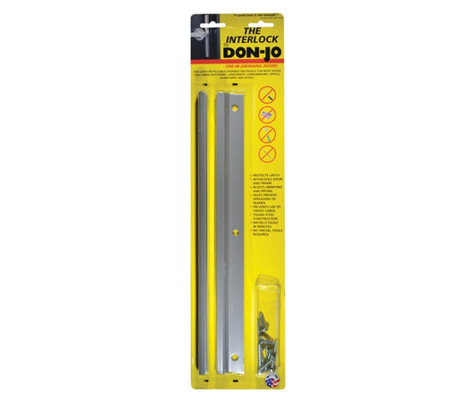 DON-JO LATCH PROTECTOR 12" INSWING DOOR SILVER