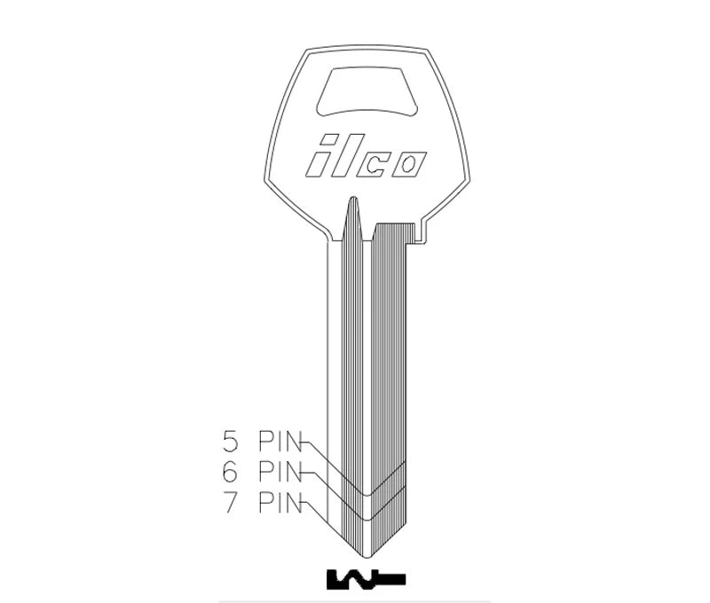 Key Blank A1001C1 (6 Pin)