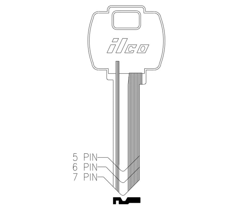 Key Blank A1054WC FA2 (6 Pin)