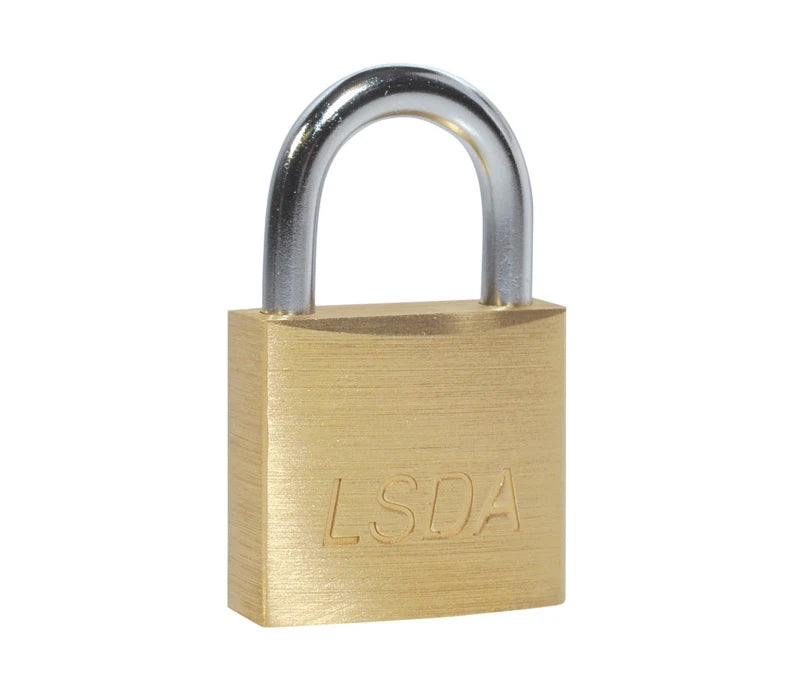 LSDA PADLOCK SOLID BRASS 30MM BODY 5/8" SHACKLE Keyed Alike