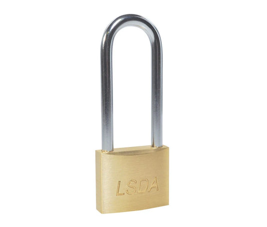 LSDA PADLOCK SOLID BRASS 40MM BODY 2-1/2" SHACKLE Keyed Alike