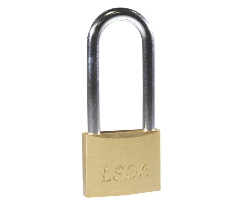 LSDA PADLOCK SOLID BRASS 45MM BODY 2-1/2" SHACKLE Keyed Alike