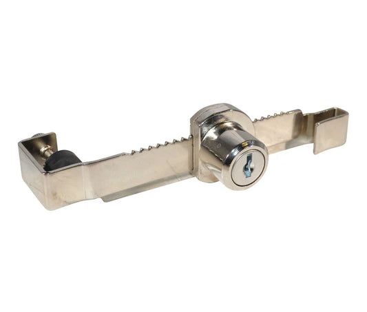 LSDA SHOWCASE LOCK SINGLE BITTED BRIGHT NICKEL KEYED ALIKE