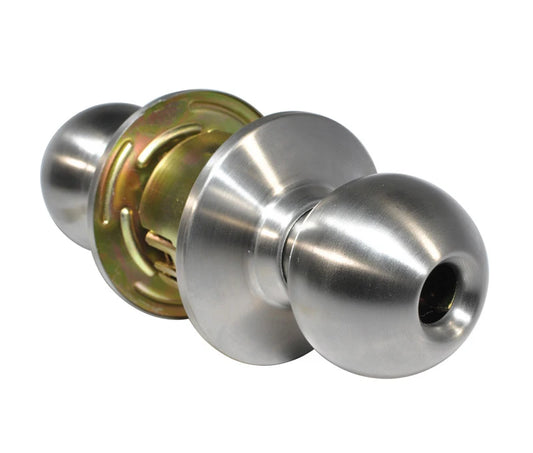 LSDA GRADE 2 CLASSROOM KNOB BALL 2-3/4" UL LATCH STAINLESS STEEL