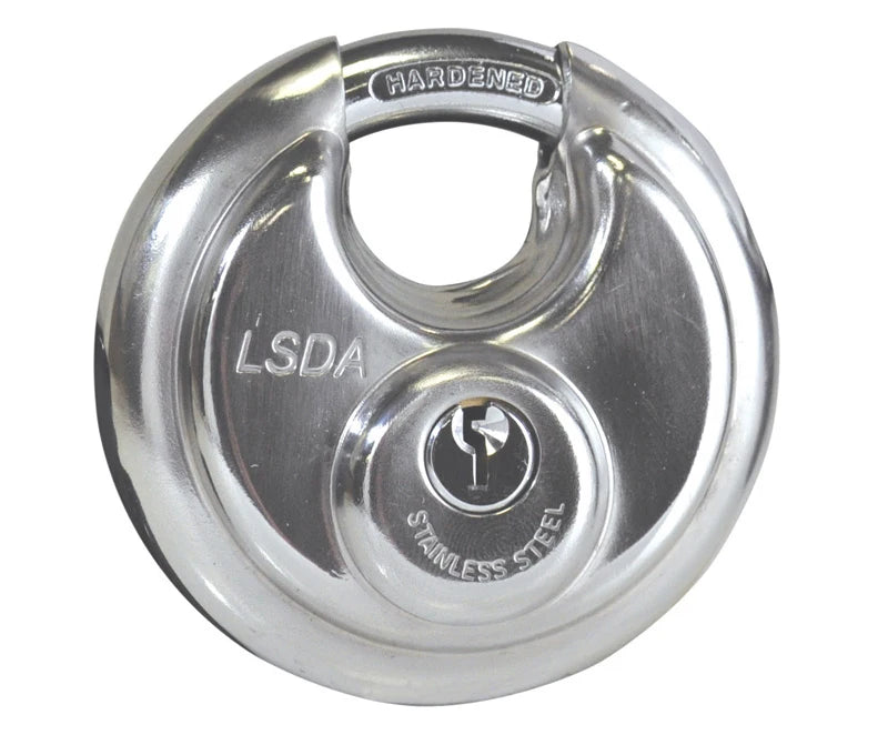 LSDA PADLOCK DISCUS 2-3/4" BODY STAINLESS STEEL Keyed Alike