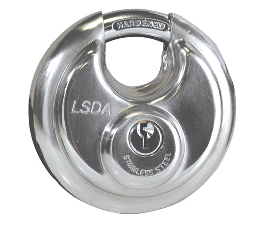 LSDA PADLOCK DISCUS 2-3/4" BODY STAINLESS STEEL Keyed Alike