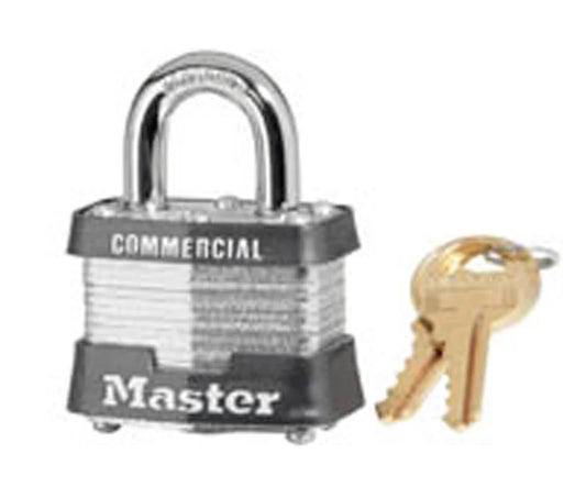 MASTER PADLOCK LAMINATED 1-9/16" BODY 9/32" SHACKLE 3/4" CLEARANCE