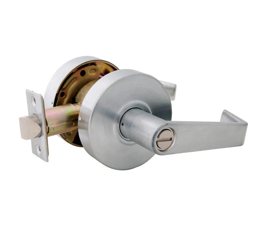 LSDA GRADE 2 PRIVACY LEVER EDMONTON UL 2-3/4" SATIN CHROME