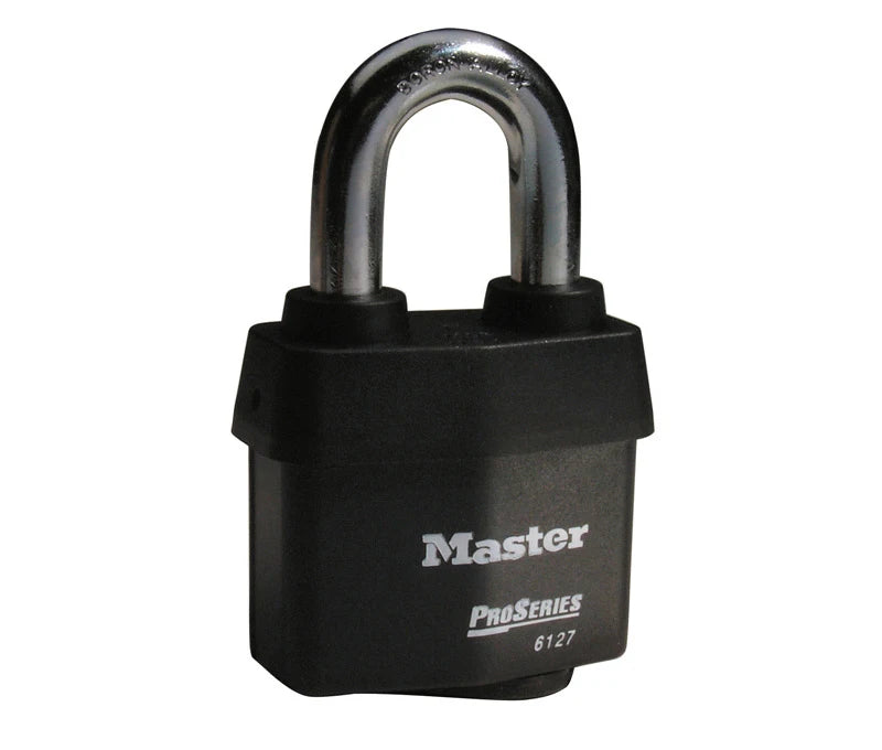 MASTER PADLOCK WEATHER TOUGH 2-5/8" BODY 7/16" SHACKLE 1-3/8"  KD