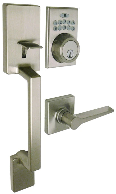 LSDA GRADE 3 HANDLESET W ELEC DEADBOLT SQUARE ROSE KWIKSET KEYWAY