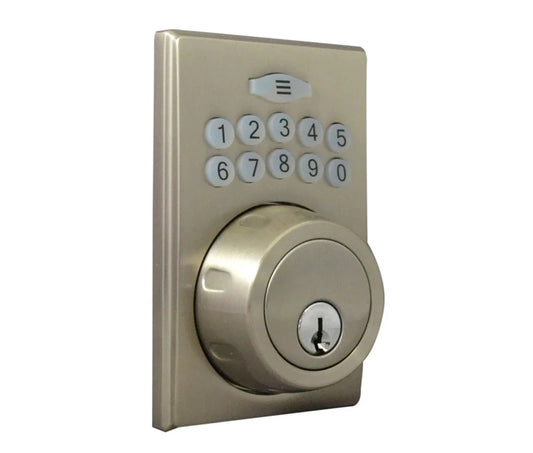 LSDA GRADE 3 ELECTRONIC DEADBOLT SATIN NICKEL KWIKSET KEYWAY