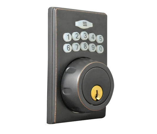 LSDA GRADE 3 ELECTRONIC DEADBOLT AGED BRONZE KWIKSET KEYWAY