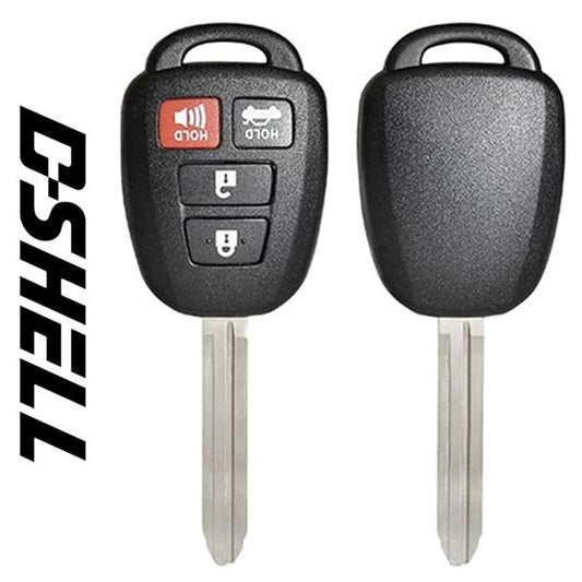 2012-2018 Toyota 4-Button Remote Head Key D-SHELL (Aftermarket)