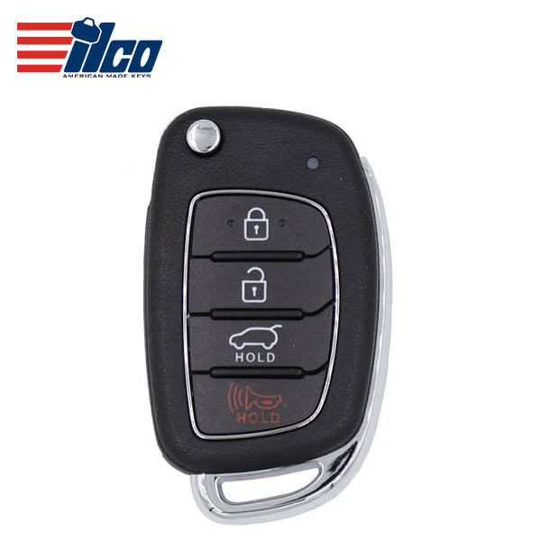 2015-2019 Hyundai Santa Fe / WITH CHIP / 4-Button Flip Key / TQ8-RKE-4F31 / PN: 95430-2W110 (FLIP-HYUN-4B4)