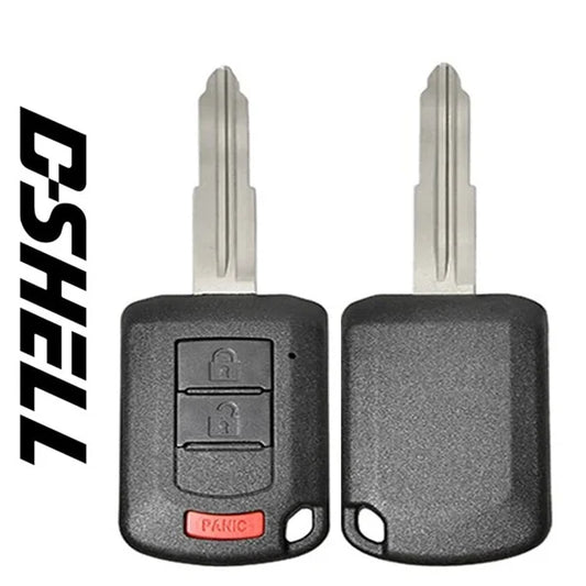 2016-2018 Mitsubishi 3-Button Remote Head Key D-SHELL (Aftermarket)