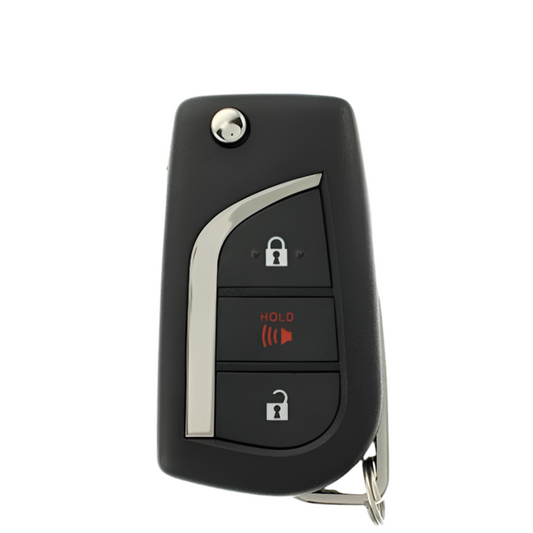 2017-2018 Toyota Corolla / 3-Button Remote Flip Key / PN: 89070-12C20 / HYQ12BFB (H Chip) (AFTERMARKET) RFK-TOY-BFB-3