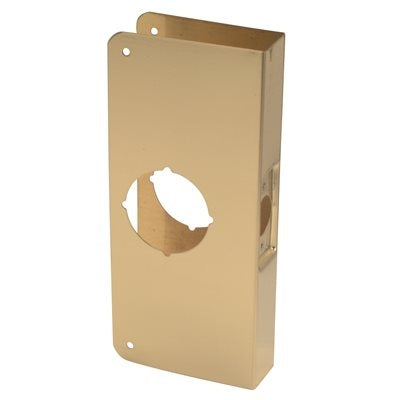 Halsco Wrap-around door plate HA-4PB Polish Brass