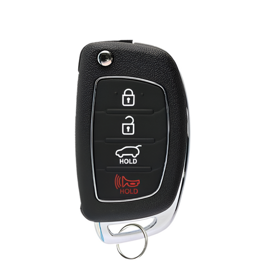 2013-2016 Hyundai Santa Fe / 4-Button Flip Key Remote  (AFTERMARKET)