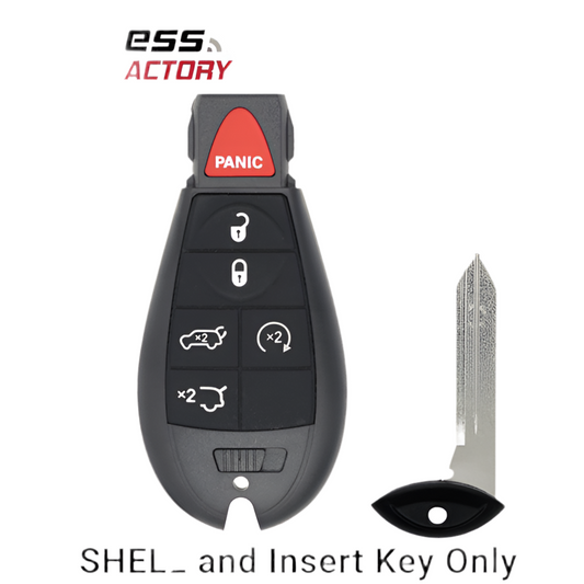 2008-2019 Chrysler Dodge Jeep 6-Button Fobik Key Shell (Aftermarket