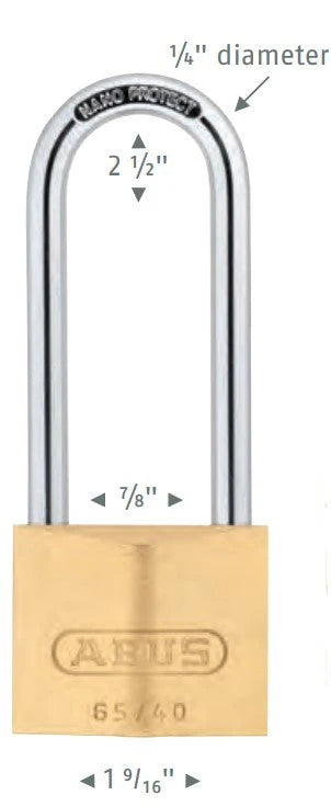 ABUS PADLOCK 65/45hb63  1 1/2" X 1  1/2" AU-65-45-HB63 KA-45103