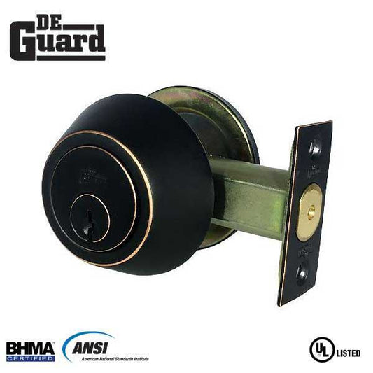 DeGuard Oil Rubbed Bronze SC1 Keyway Single Cylinder Heavy Duty DB