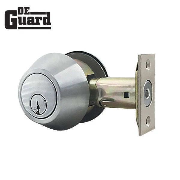 DeGuard Grade 1 Satin Chrome Double Cylinder Deadbolt SC4 Keyway