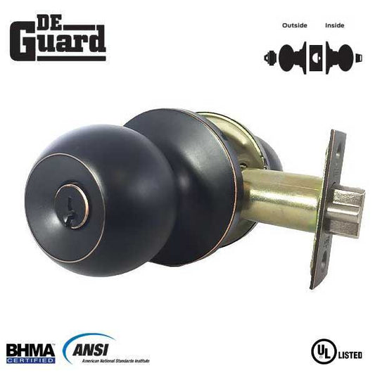 DeGuard Oil Rubbed Bronze SC1 Entry Lockset