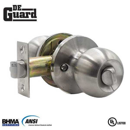 DeGuard Stainless Steel KW1 Keyway Entry Lockset