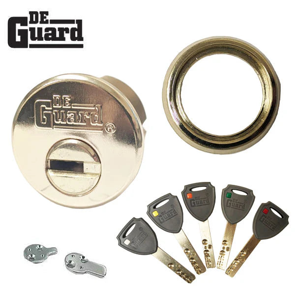 DeGuard Brass High Security 1" Rim/Mortise Cylinder DMRH-01-US3